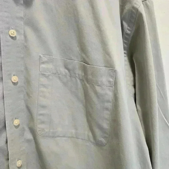 Cutter & Buck Men's XLT Long Sleeve Casual Button-down Dress Shirt Light Gray - Picture 5 of 16